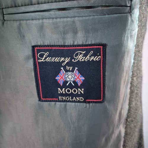 Moon Tweed Wool Sports Jacket Size 40 L Dark Green Brook Taverner Countrywear - Picture 11 of 14
