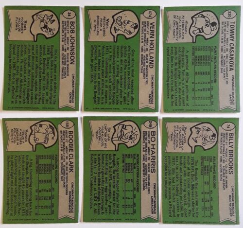 1978 Topps Cincinnati Bengals Vintage Fußballkarte Lot (6 kt) - Bild 2 von 3