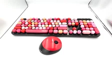 2.4G Wireless Bluetooth Mechanical Keyboard and Mouse Set colorful Punk Keyboard