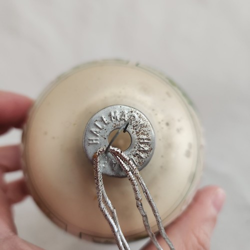 Vintage Punze 25. Hochzeitstag 1979 Glaskugel Weihnachtsschmuck wie abgebildet - Bild 11 von 12