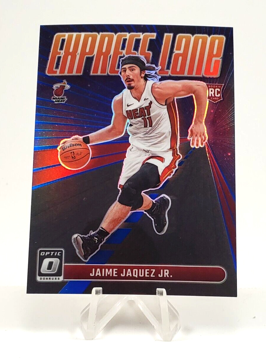 Jaime Jaquez Jr. 2023-24 Optic Basketball Express Lane Blue Prizm RC #'d 09/85