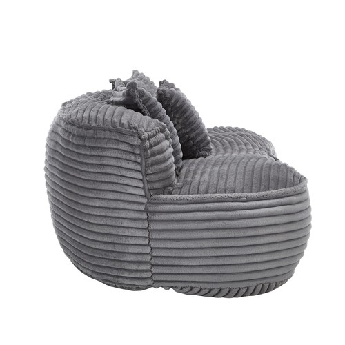 Durable Bean Bag Sofa, High-Back Lounge Chair, Soft Accent Floor Couch - Picture 19 of 33