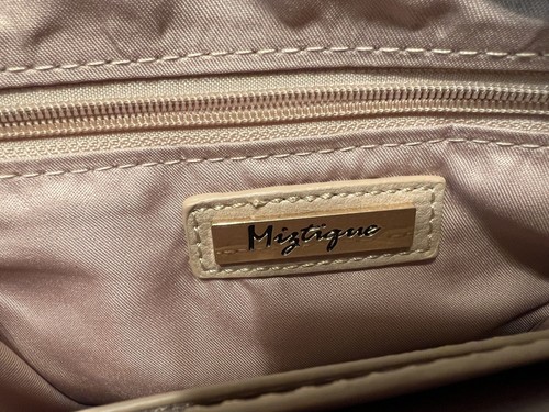 Miztique Handbag New - Zipper & Leather Strap - Picture 4 of 4