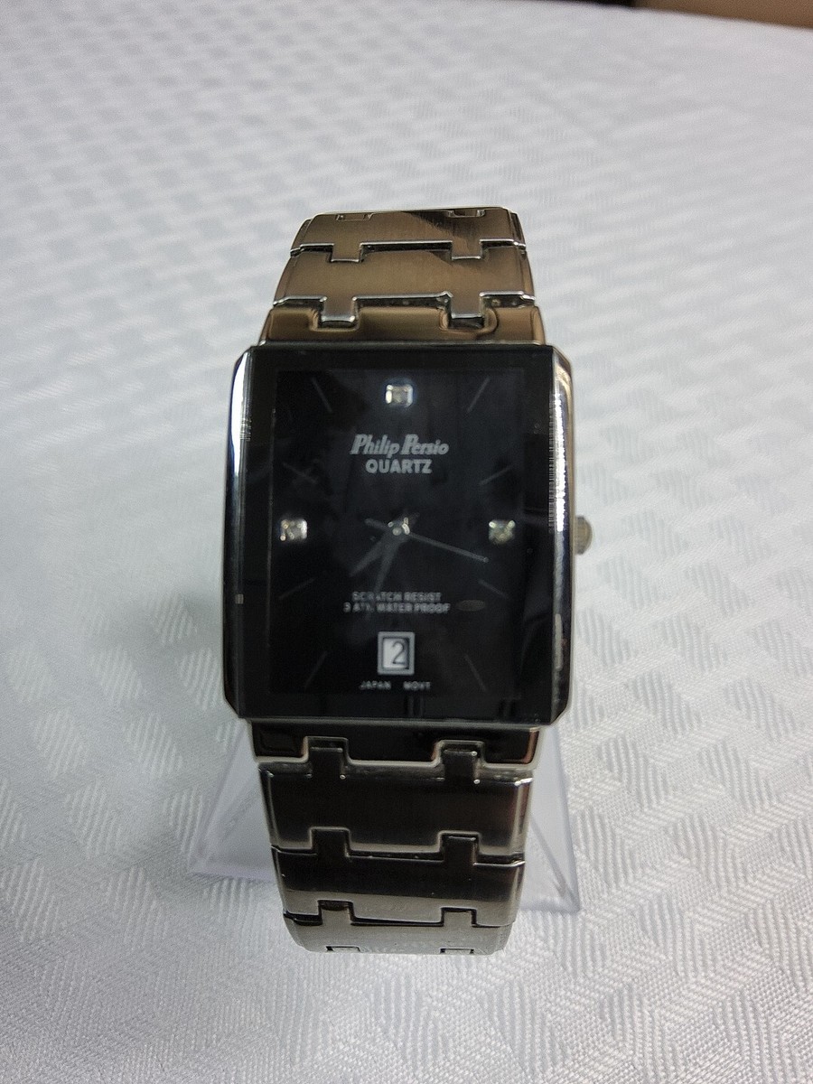 Philip Persio Quartz 3ATM Waterproof Stainless Steel Wristwatch