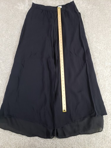Armani Collezioni Made In Italy Womens Cape Pants 12 Black Silk Blend - Picture 4 of 16