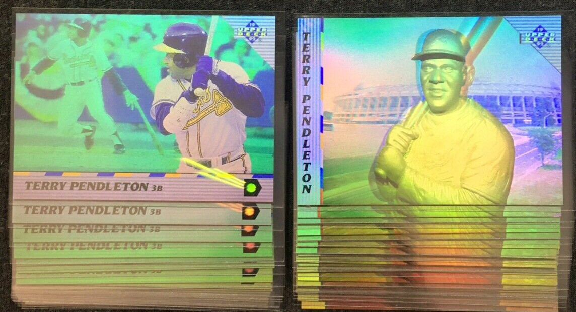 LOT 36 TERRY PENDLETON 1992 UPPER DECK MVP HOLOGRAMS #2 #39 BRAVES CARDINALS