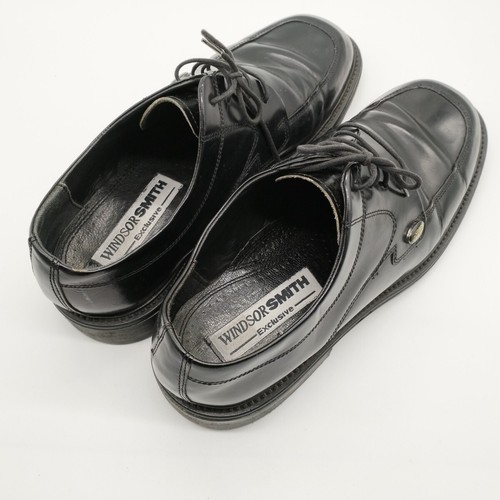 WINDSOR SMITH Black Retro Leather Mens Shoes Italian Sole AUS 8 EUR 42 - Picture 3 of 18