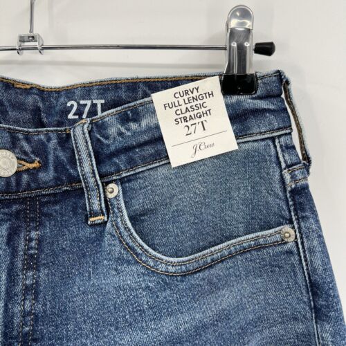 J. Crew Curvy Full Length Classic Straight Jeans Size 27T Tall - Picture 3 of 13