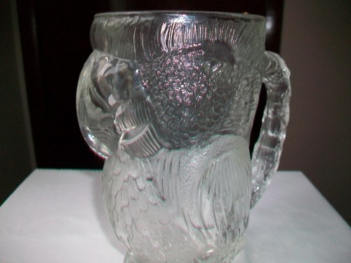 LUMINARC LARGE GLASS PARROT BIRD MUG STEIN TROPICANA LAS VEGAS 32 oz. - Picture 7 of 12