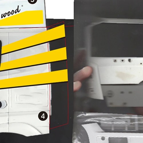 Simulation Painted Stickers for 1/14 Tamiya RC Truck Car BENZ 3363 Actros Diy - Picture 2 of 5