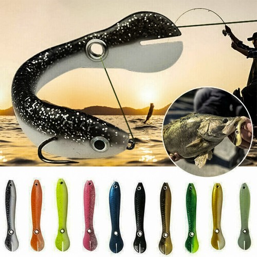 6pcs/pack Soft Fish Bait Fishing Lure Soft 10cm/6g Bass Tail Swimbait Bag Trout - Picture 4 of 19