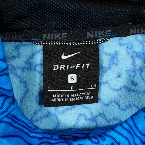 Nike Kids Hoodie Fleece Jacket Dri-Fit Terrain Graphic Print with Pockets Blue S - Picture 10 of 14