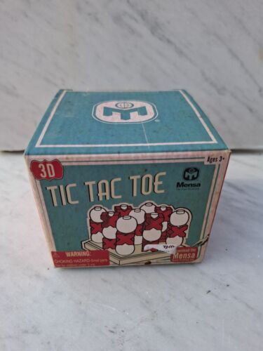 Mensa 3D Tic Tac Toe Game ~ Original Box with Brain Teasers - Picture 2 of 8