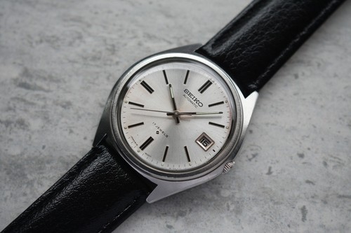 June 1975 Rare Vintage Seiko Boxed 6118 Automatic Leather Silver Dial Watch - Picture 3 of 19