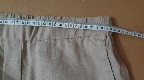 NONI B Label Women 7/8 Pull On Linen Pant Beige Tapered Slacks Trouser 8 - Picture 8 of 10