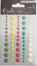 MY MIND'S EYE Chalk Studio 2 ENAMEL DOTS - 60 pcs