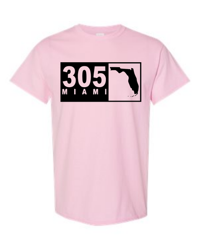 Miami Florida 305 T-shirt Miami Area Code Souvenir Gift Idea Tee - Picture 9 of 14
