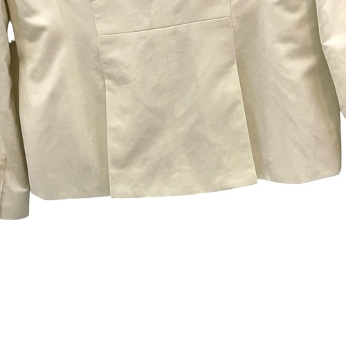 NWT Ann Taylor Ivory Linen Blend One Button Blazer Jacket sz 2 MSRP $199 - Picture 6 of 11