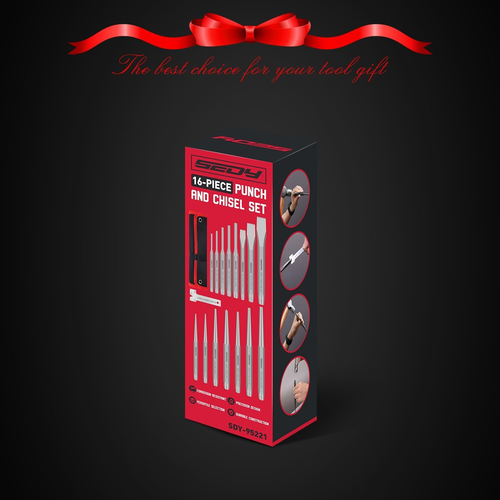 16-Piece Precision Punch & Chisel Set - Taper Punch, Pin Punch, Center Punch, Co - Picture 9 of 12