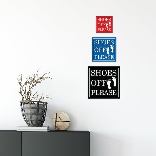 Square Shoes Off Please Wall or Door Sign Durable Sturdy Sign | Eye-Catching ... - Picture 2 of 7