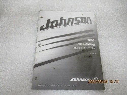PM112 2006 Johnson 2.5 HP 4-Stroke Models Parts Catalog Manual P/N 5006621 - Imagen 1 de 3