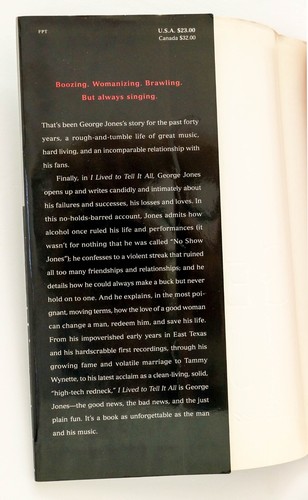I Lived to Tell It All by George Jones with Tom Carter 1996 Hardcover Good - Imagen 4 de 11