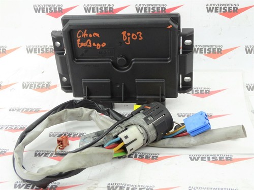 Motorsteuergerät ECU Steuerung Zündschloß CITROEN BERLINGO HDi Bj03 9650360480 - Bild 1 von 8