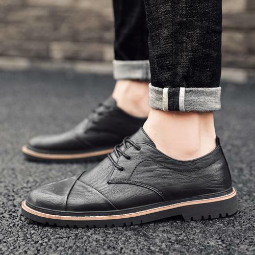 Retro Mens Dress Formal Faux Leather Business Leisure Shoes Work Office Casual L Najnowsze oferty pracy