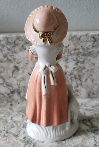 Vintage Peach Elegance GiftCraft Porcelain Girl & Boy Figurines Korea - Picture 9 of 13