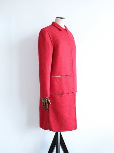 Vintage Archive Prada Fall 1998 Red Wool Suspended Panel Coat 40 IT Runway - Picture 12 of 16