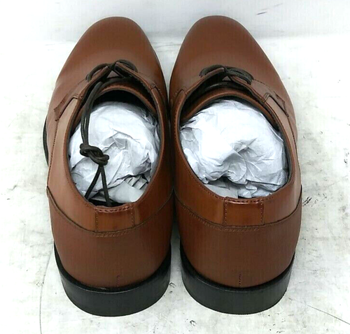 KENNETH COLE UNLISTED HALF LACE UP PT MEN'S SHOES COLOR COGNAC SIZE 9M NIB - Picture 3 of 5