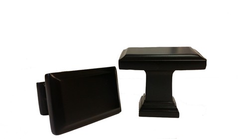 Quadratische Schrankknöpfe Kollektion *schwarz matt* Küche Bad Griffe Ziehen modern - Bild 15 von 26