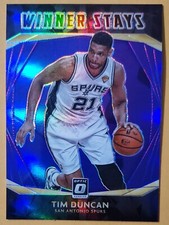 🔥 2020-21 Panini Optic TIM DUNCAN SP Winner Stays Purple Holo Prizm