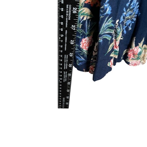 New Look Dress Women's Small V-Neck Short Sleeve Sheath Floral Tie Boho Colorful - Picture 7 of 10