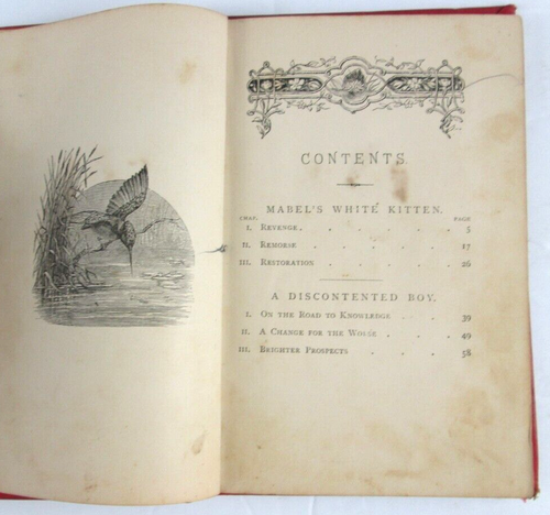 antique 1896 book Mabel's White Kitten and A Discontented Boy by Miss F.A. Blyth - Imagen 3 de 13