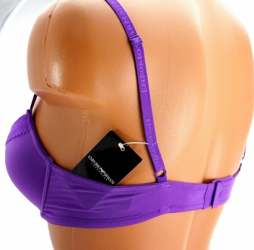 Emporio Armani Women's Push Up Underwire Bra EA logo Straps 34A New - Picture 4 of 8