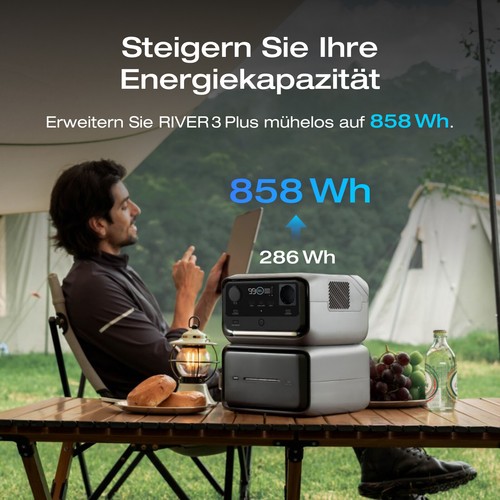 EcoFlow Refurbished RIVER 3 Max Plus Powerstation 858Wh LiFePO4 Solarspeicher - Bild 7 von 11