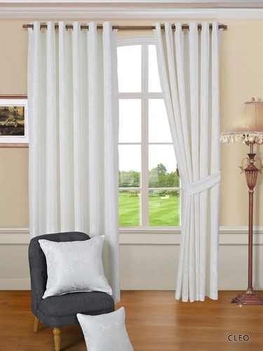 Tende di lusso jacquard con occhielli completamente foderate con lacci sul retro* - Foto 20 di 21