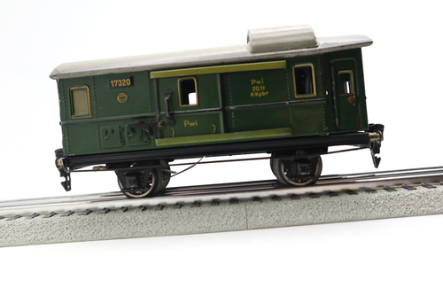Marklin, O, #17320, Deutsche Reichsbahn, Green Baggage Wagon Car, C-7 Excellent - Picture 20 of 24
