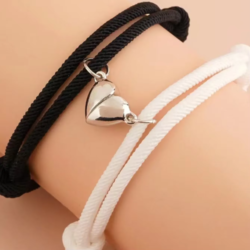 2PCS Magnetic Couple Bracelets – Braided Rope Matching Love Bracelets for Lovers
