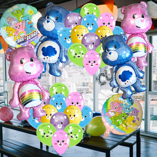 18pc Cute Bears foil latex Balloons party supplies decoration care baby shower - Picture 2 of 9