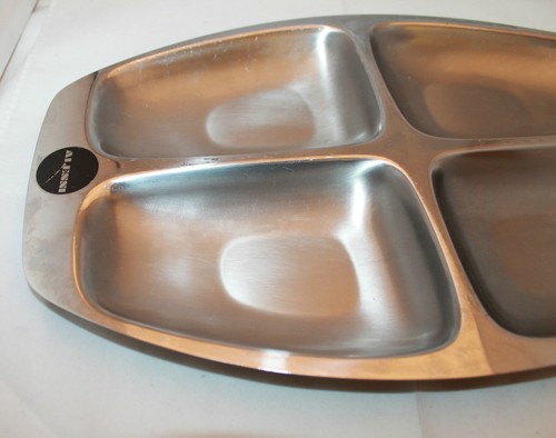 Alessi Italy Stainless Steel Inox 18/10 4 Divided Serving Tray Italian AS-IS - Picture 9 of 12