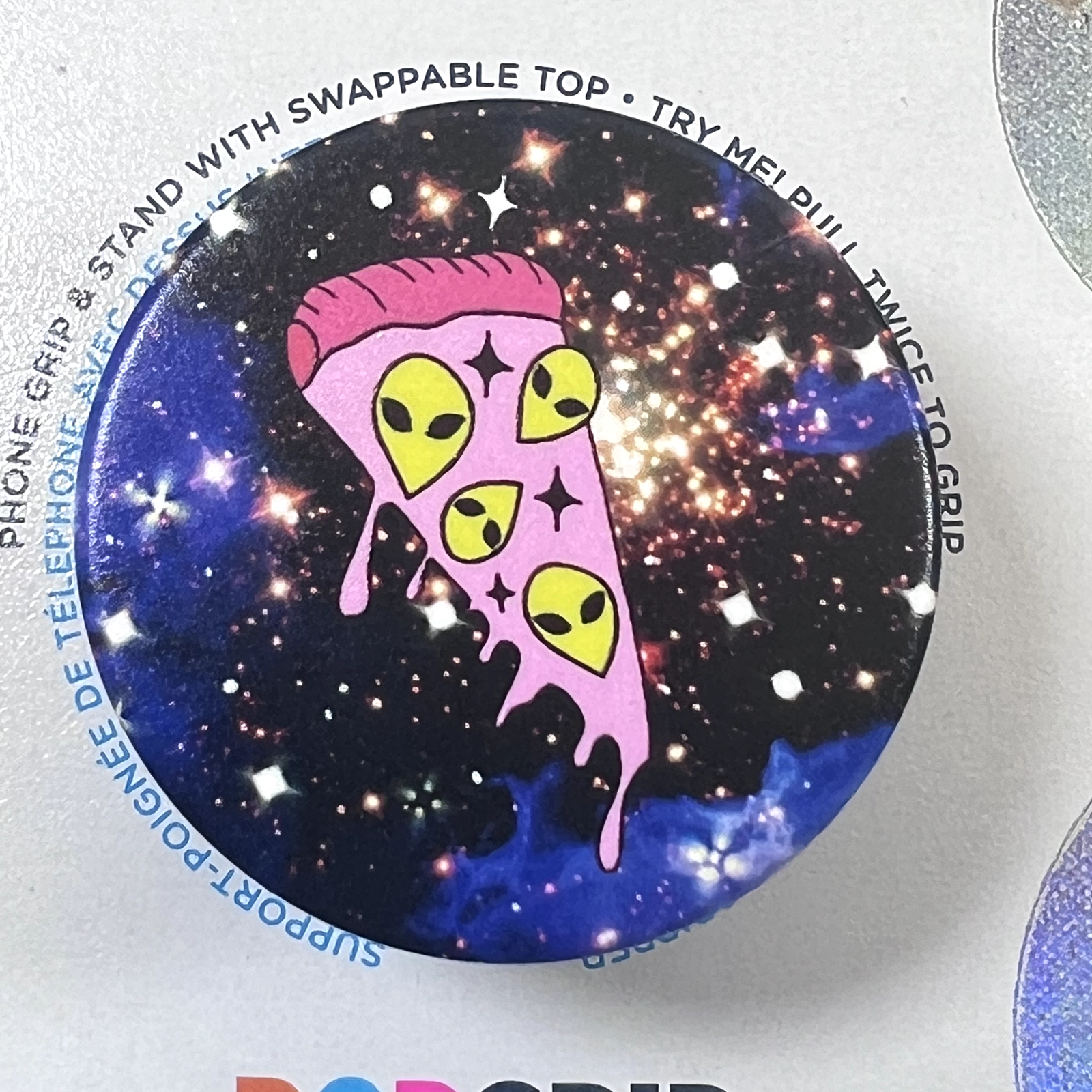 PopSockets Space Pizza PopSocket Phone Grip Stand Aliens Galaxy-image