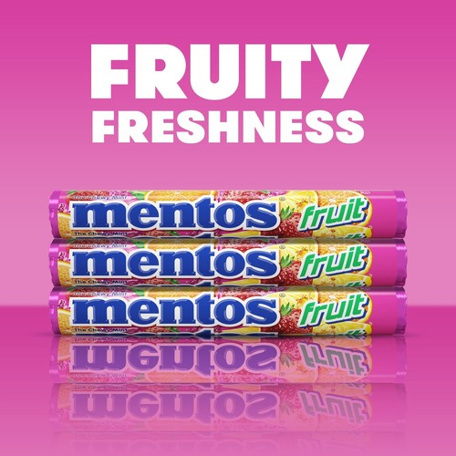 Mentos Chewy Mint Candy Roll Mint Non Melting Party 14 Pieces (Pack of 15) - Picture 2 of 6
