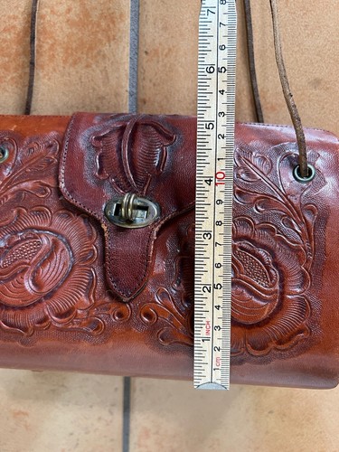 RARO DE COLECCIÓN Cartera de Cuero Tocada a Mano Años 40 Rango Artístico Western México Vaquero Boho Hippy - Imagen 9 de 15