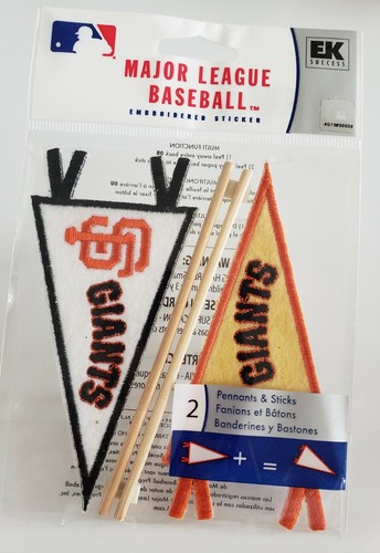 RARE EK Success MLB SAN FRANCISCO GIANTS Scrapbook 2 PENNANTS Sticker Set - Picture 2 of 3