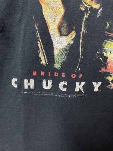 Vintage Bride of Chucky Black Promo Tee T-Shirt Movie Horror y2k 90s - Bild 2 von 6