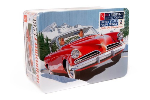 1953 STUDEBAKER STARLINER W/ USPS TIN BOX 1/25 DIECAST CAR AMT AMT1251/12 - Picture 4 of 9