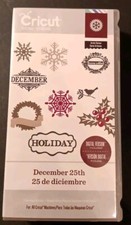 Cricut Cartridge Set December 25 Christmas Holiday Snowflakes Holly 2001864 2012