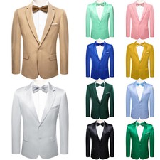 Elegant Paisley Dinner Jacket - Men's Statement Blazer for Weddings  Galas Suit